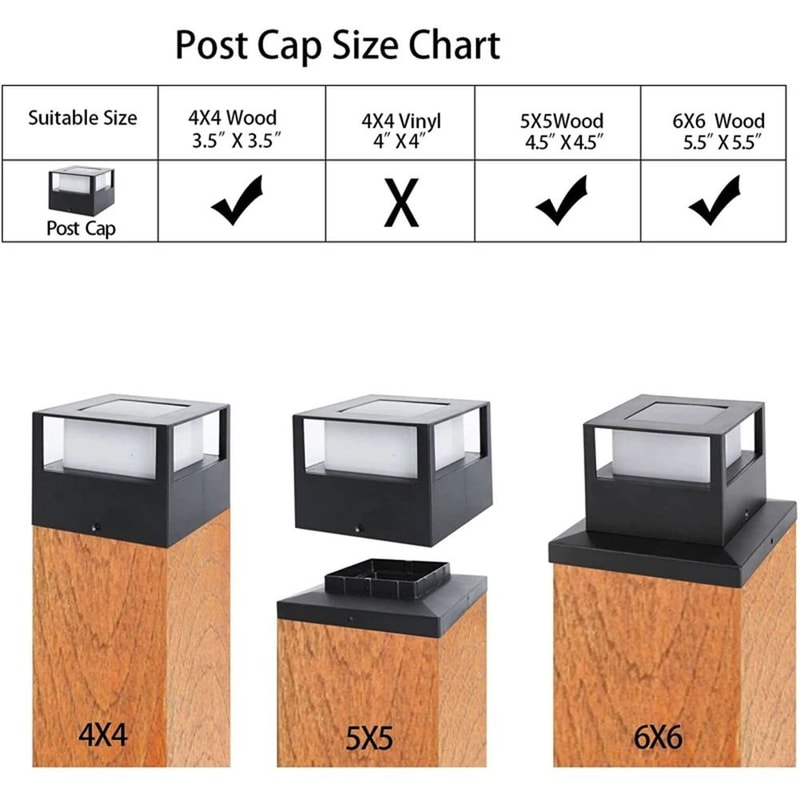 Solar Fence Light Waterproof Outdoor Solar Column Light For Garden And Gate 6