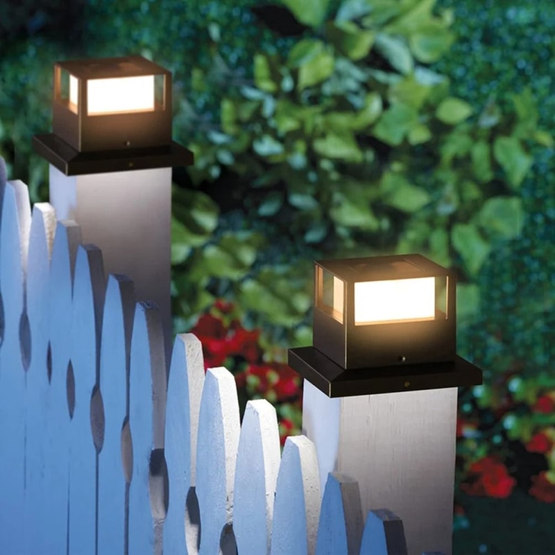 Solar Fence Light Waterproof Outdoor Solar Column Light For Garden And Gate 8