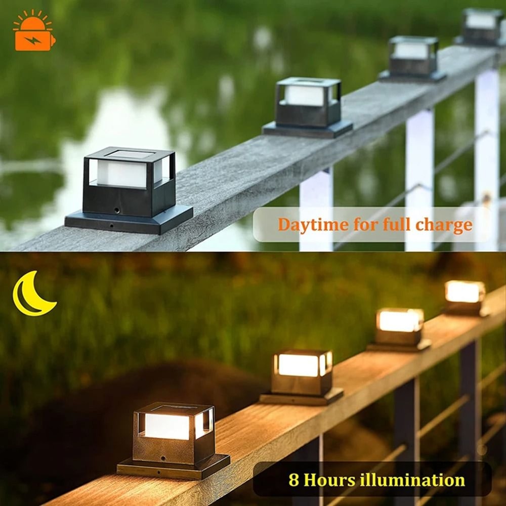 Solar Fence Light Waterproof Outdoor Solar Column Light For Garden And Gate 9