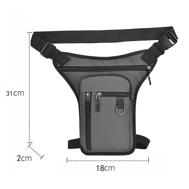 Motorcycle Drop Leg Bag Waterproof Nylon Thigh And Waist Bag For Men 4
