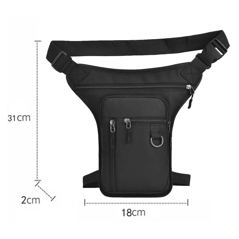 Motorcycle Drop Leg Bag Waterproof Nylon Thigh And Waist Bag For Men 1