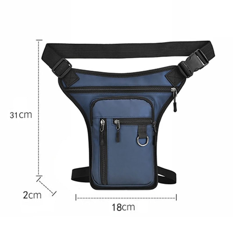 Motorcycle Drop Leg Bag Waterproof Nylon Thigh And Waist Bag For Men 2