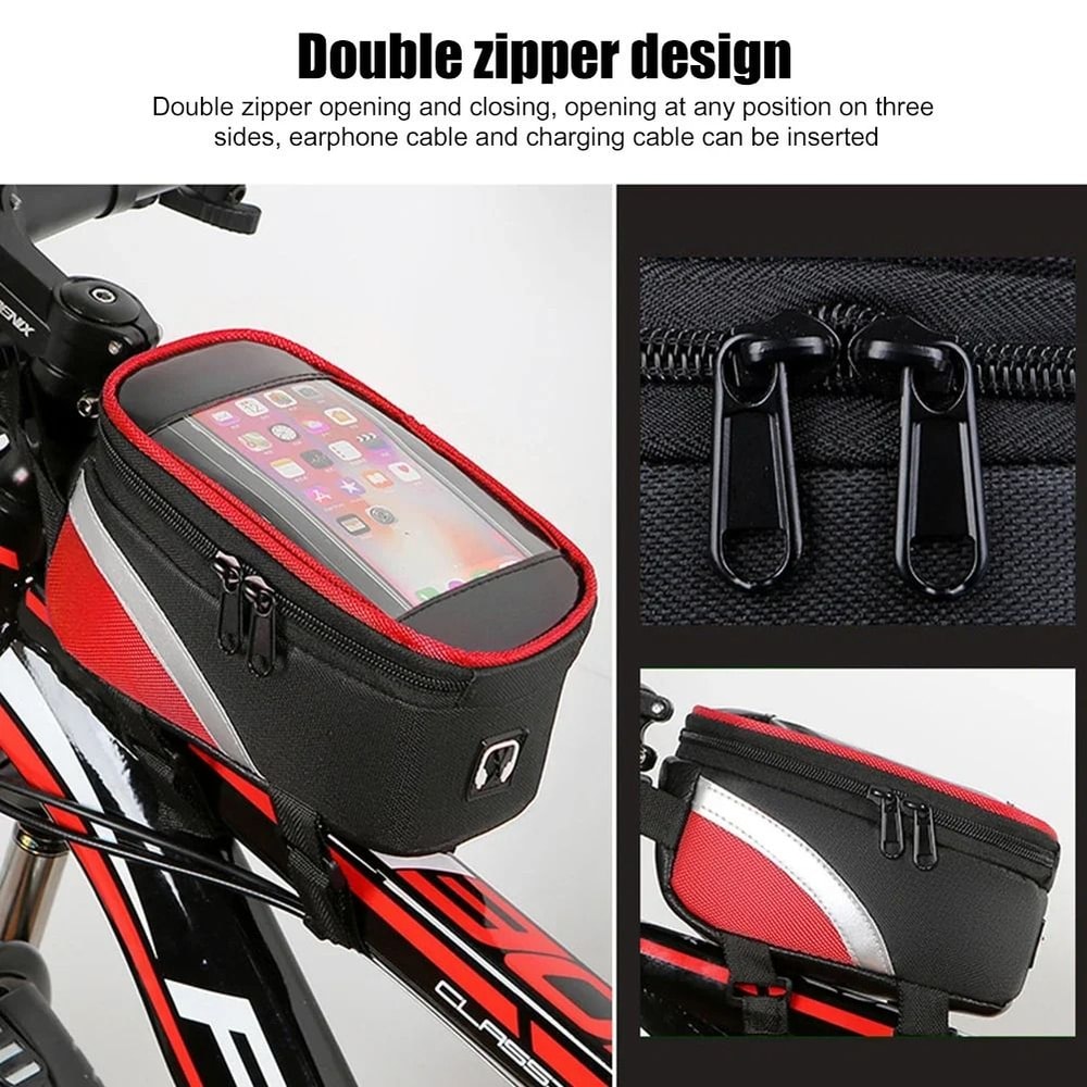 Waterproof Bike Frame Bag Touch Screen Bicycle Phone Holder Top Tube Bag 5