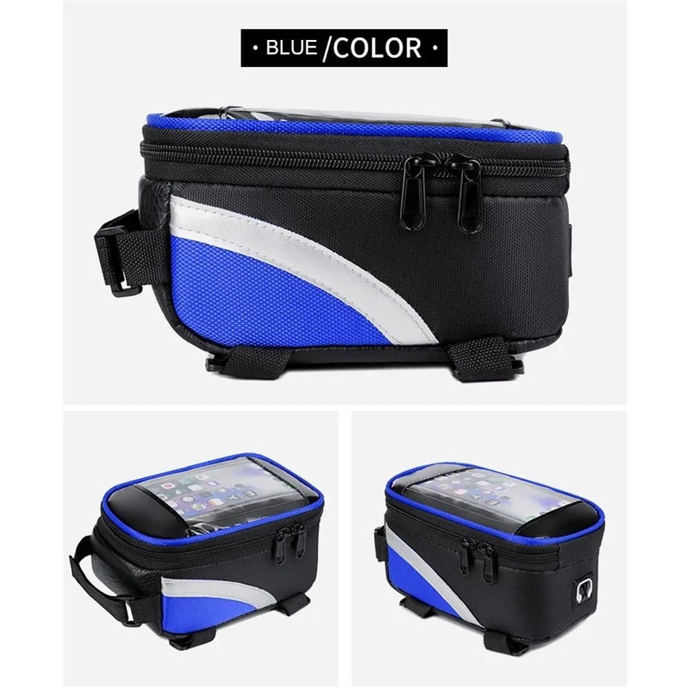 Waterproof Bike Frame Bag Touch Screen Bicycle Phone Holder Top Tube Bag 6
