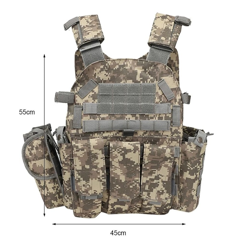 Adjustable Tactical Hunting Vest MOLLE Chest Vest Camouflage Outdoor Waistcoat 6