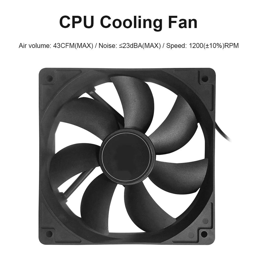 120mm High Speed PC Case Fan Quiet CPU Cooling Fan With Large Airflow 3