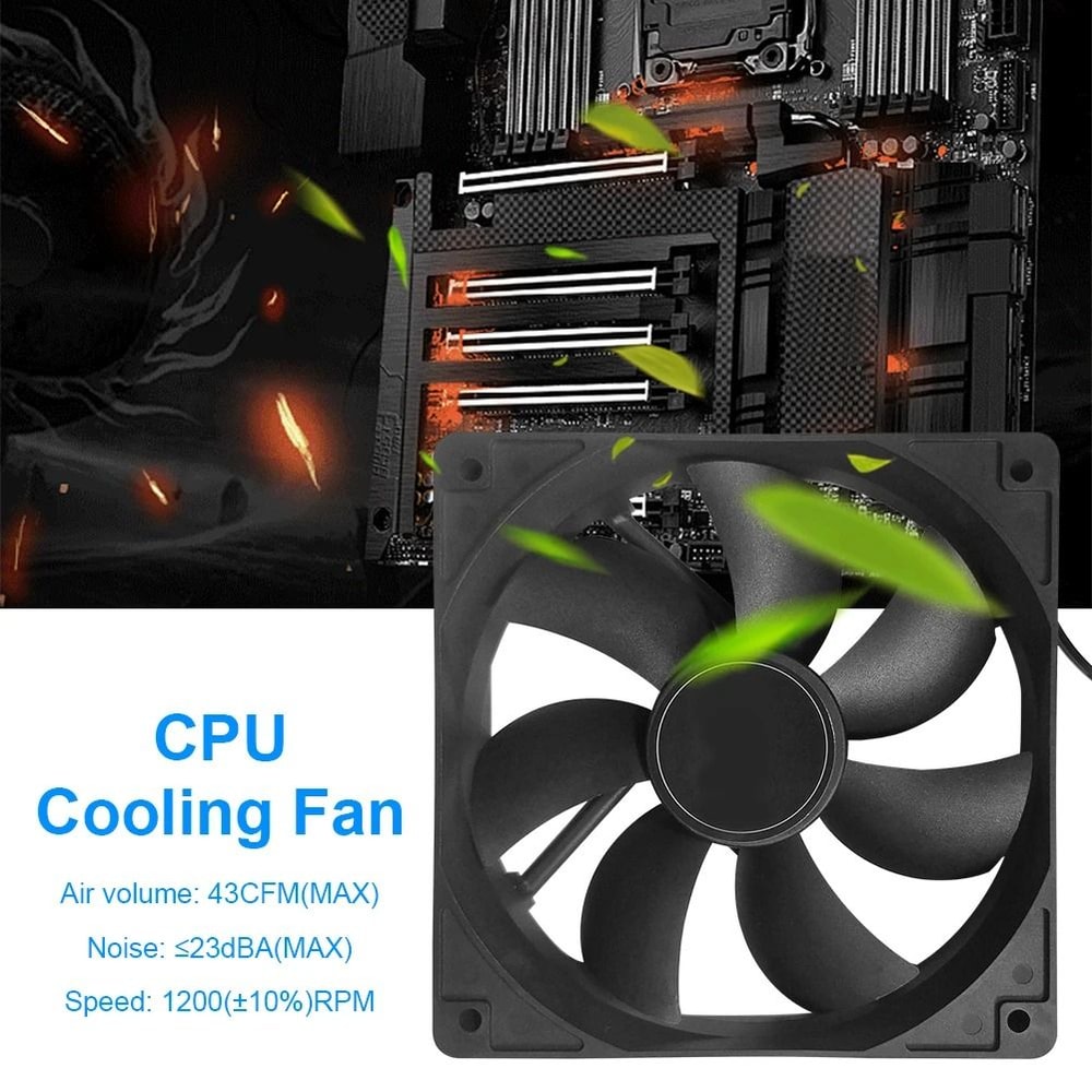 120mm High Speed PC Case Fan Quiet CPU Cooling Fan With Large Airflow 4