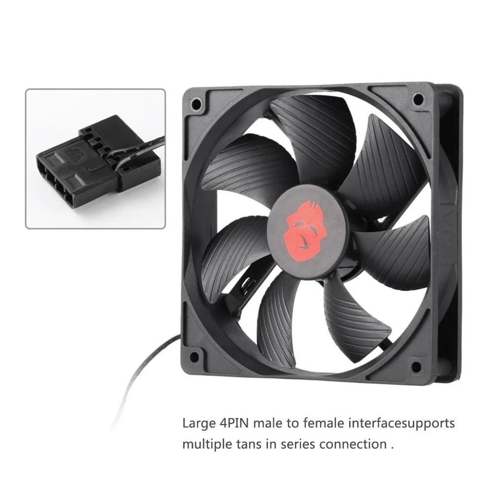 120mm High Speed PC Case Fan Quiet CPU Cooling Fan With Large Airflow 5