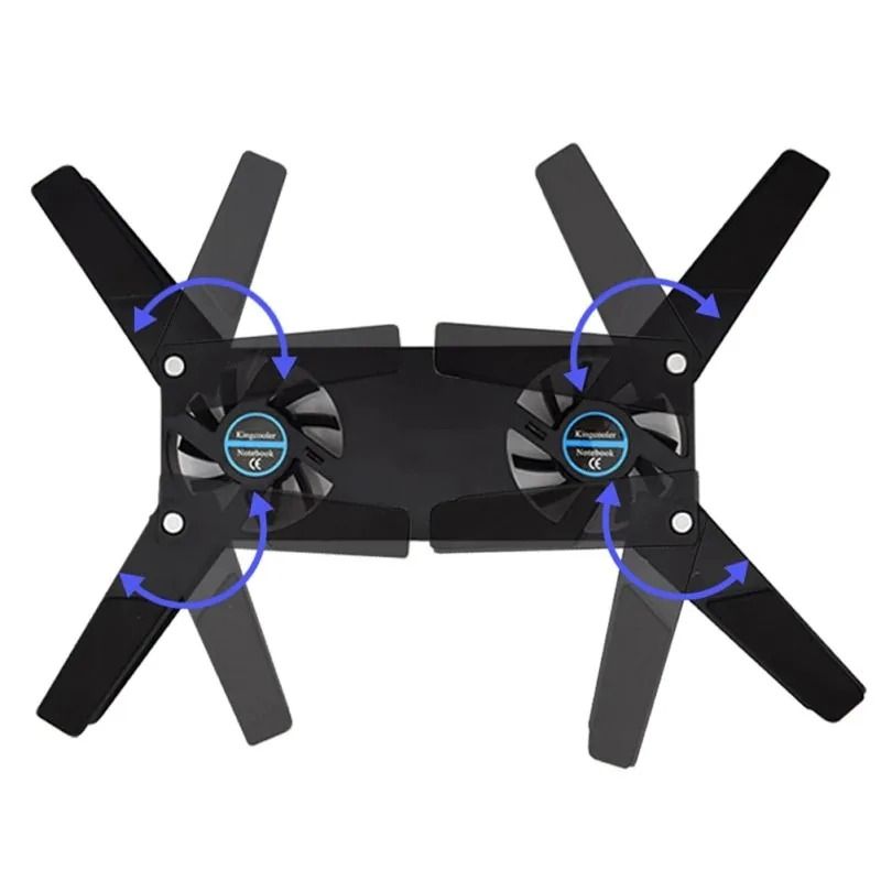 USB Laptop Cooling Pad Dual Fan Laptop Stand For 7 To 15 Inch Laptops 3