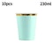 Solid Color Disposable Party Tableware Paper Plates And Cups Set 10