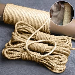 natural sisal rope for cat scratching post and diy cat tree repair
