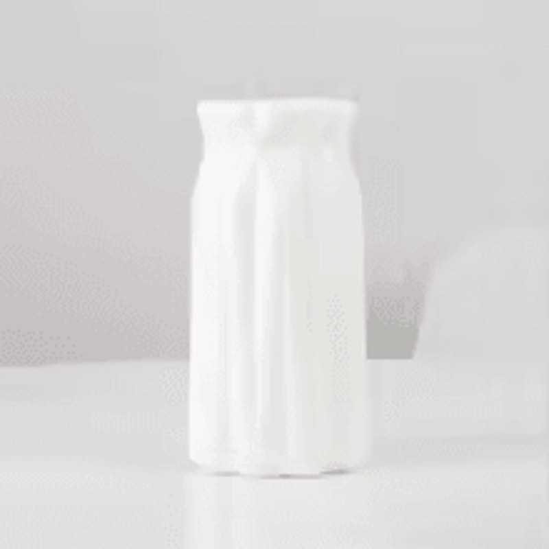 Nordic Style White Plastic Flower Vase With Imitation Ceramic Finish 1