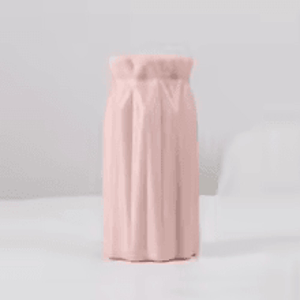 Nordic Style White Plastic Flower Vase With Imitation Ceramic Finish 2