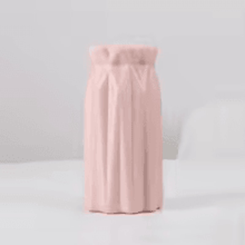 Nordic Style White Plastic Flower Vase With Imitation Ceramic Finish 2