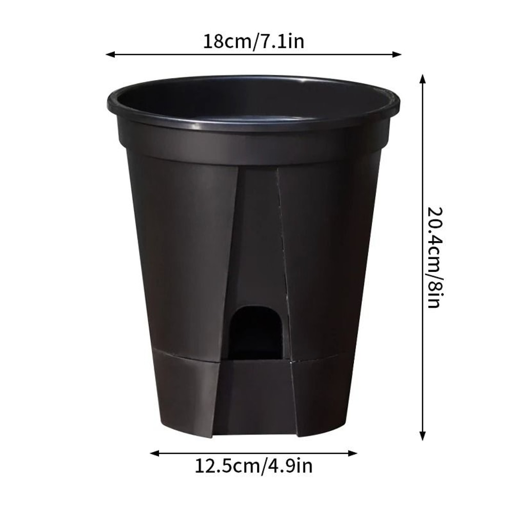 Transparent Self Watering Plant Pot With Drainage For Indoor Outdoor Plants 3