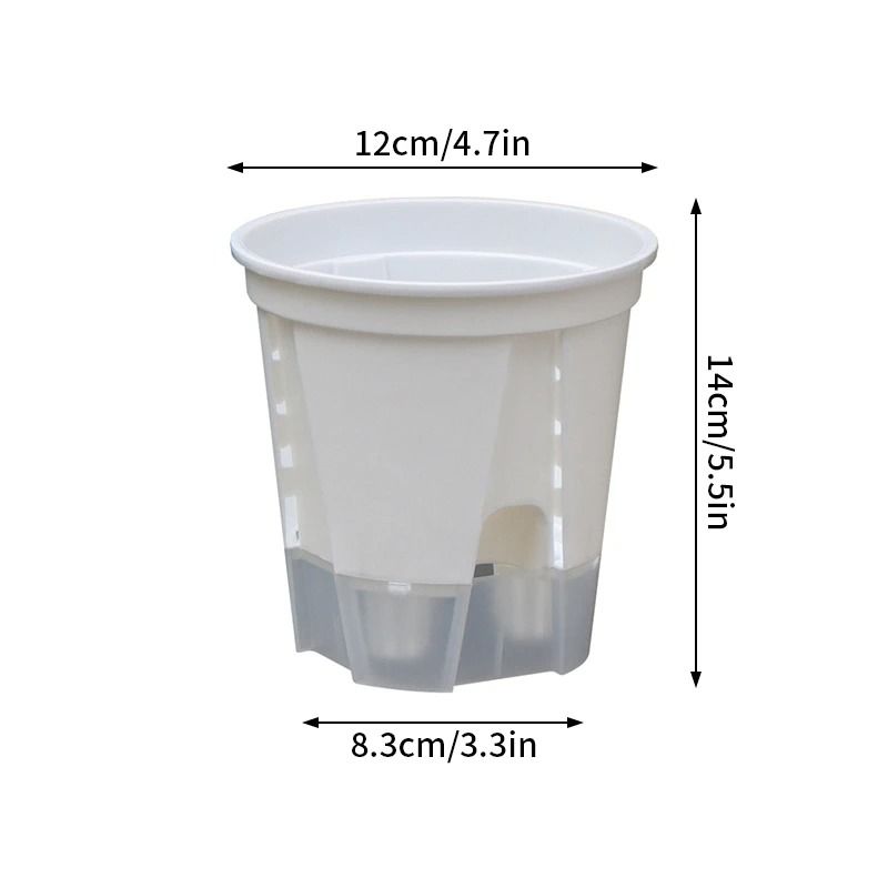 Transparent Self Watering Plant Pot With Drainage For Indoor Outdoor Plants 7