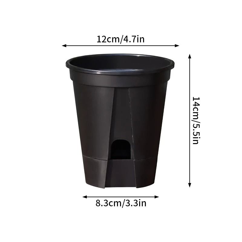 Transparent Self Watering Plant Pot With Drainage For Indoor Outdoor Plants 1