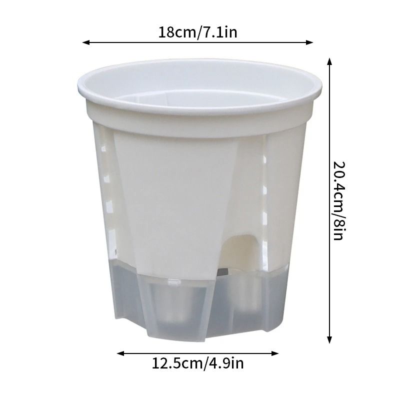 Transparent Self Watering Plant Pot With Drainage For Indoor Outdoor Plants 9