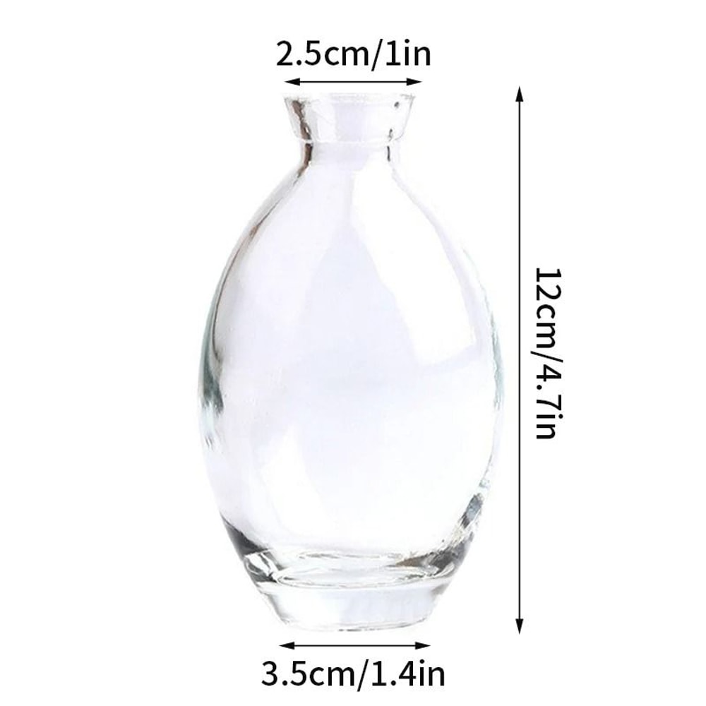 Vintage Mini Glass Vase Transparent Flower Vase For Home Decor 10
