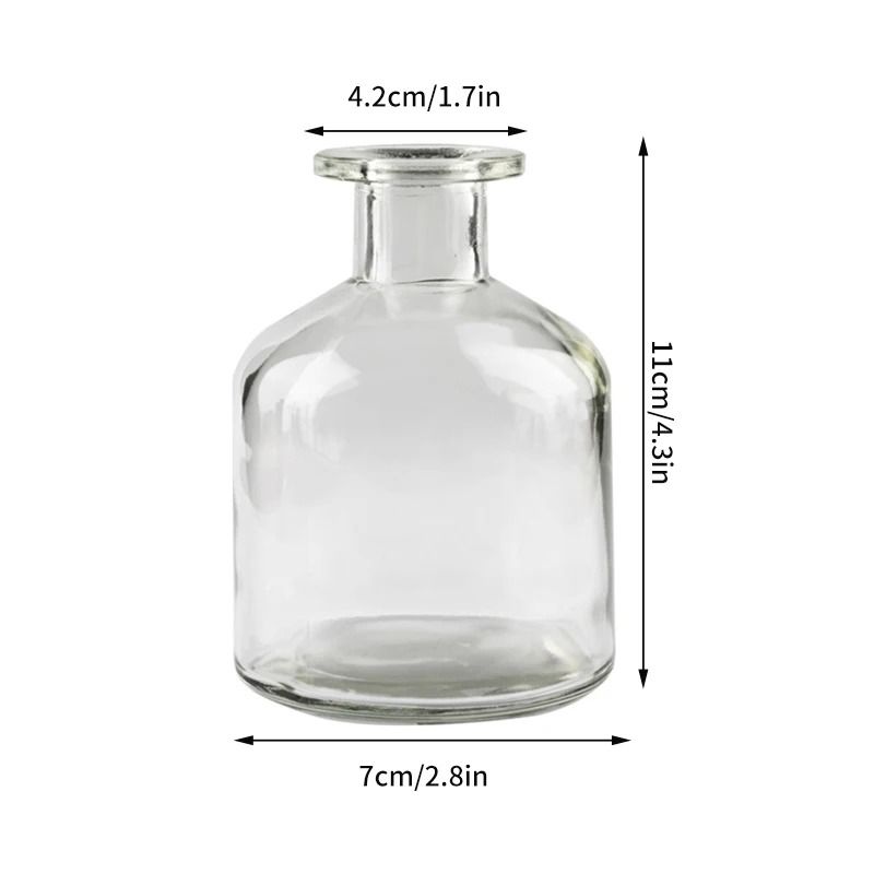 Vintage Mini Glass Vase Transparent Flower Vase For Home Decor 7