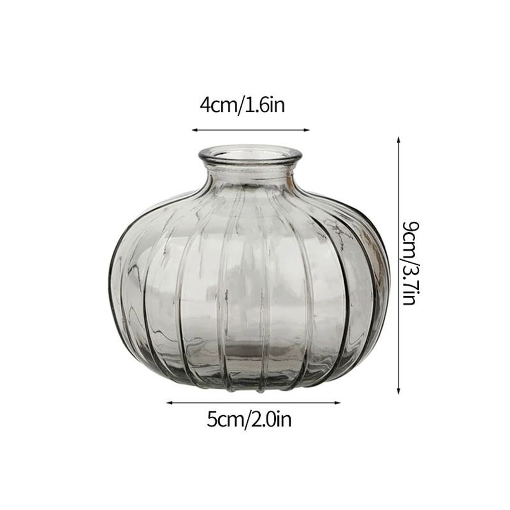 Vintage Mini Glass Vase Transparent Flower Vase For Home Decor 20