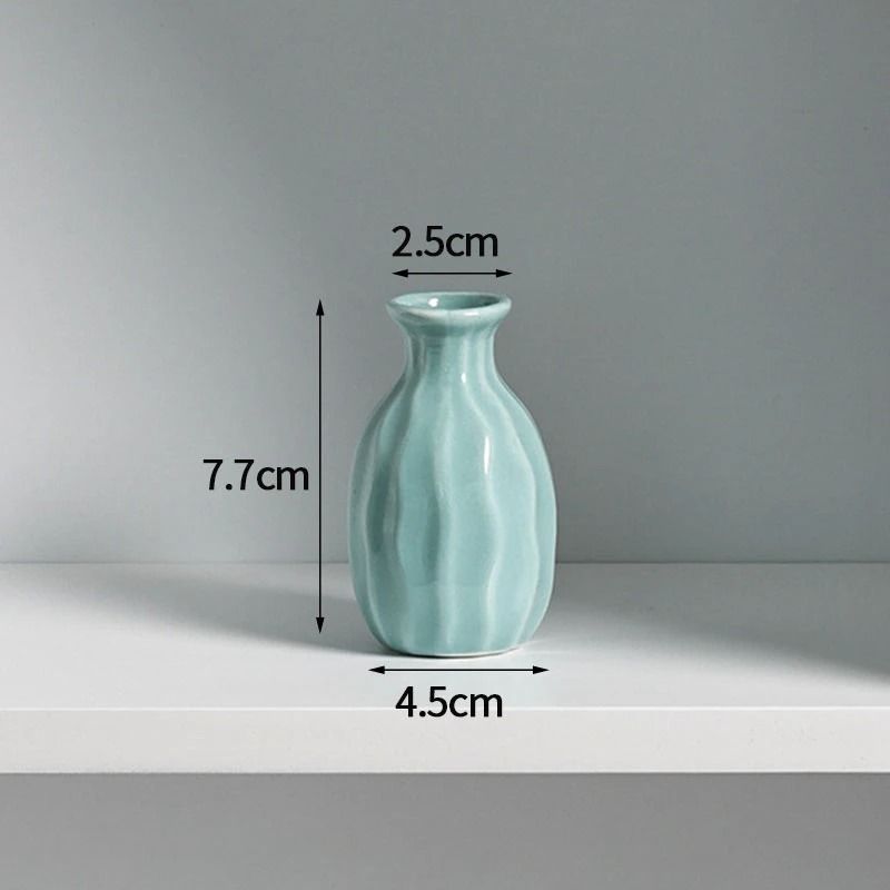 Korean Style Ceramic Bud Vase Mini Single Stem Flower Decor 9