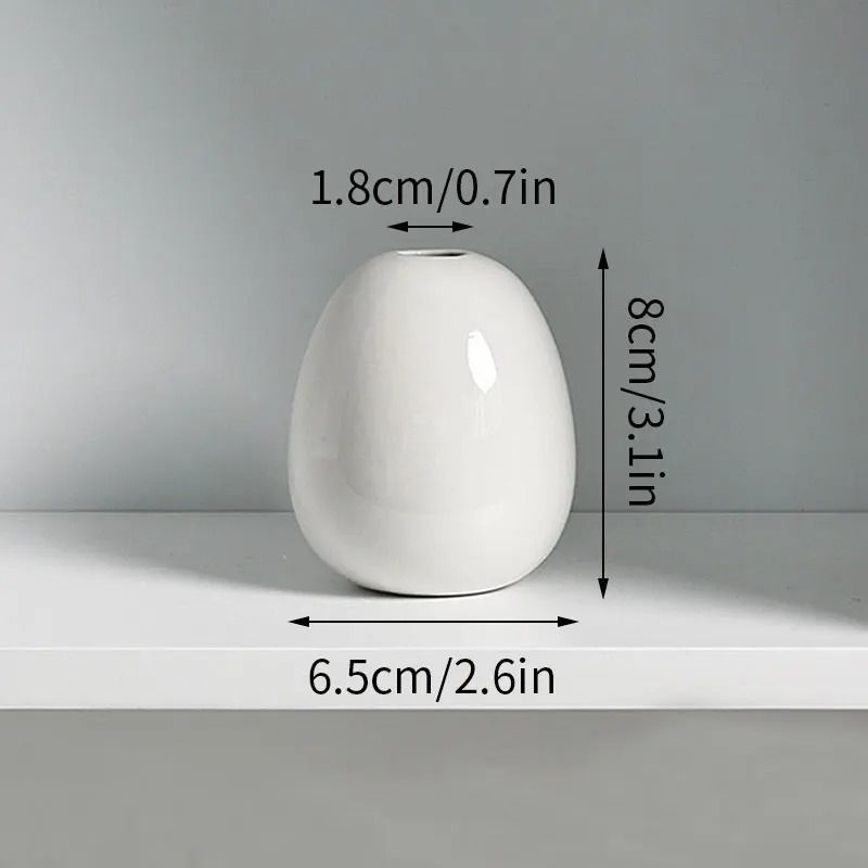 Korean Style Ceramic Bud Vase Mini Single Stem Flower Decor 4