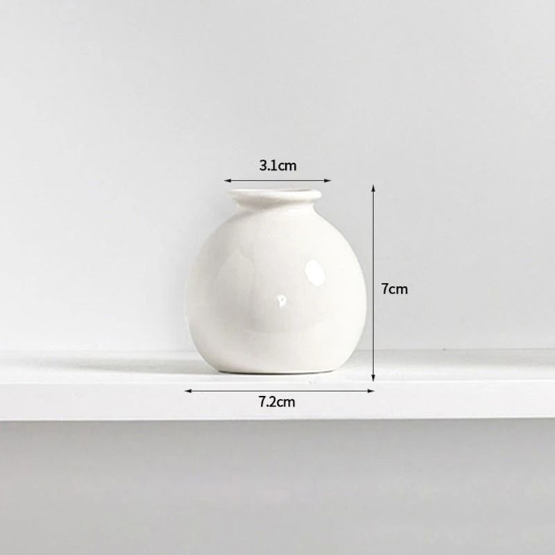Korean Style Ceramic Bud Vase Mini Single Stem Flower Decor 3