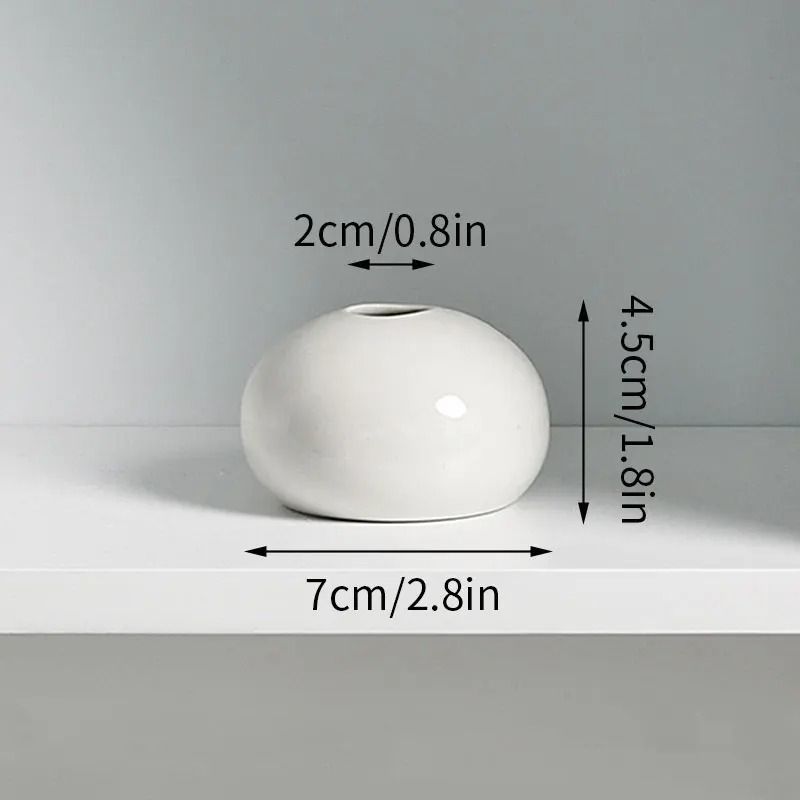 Korean Style Ceramic Bud Vase Mini Single Stem Flower Decor 1