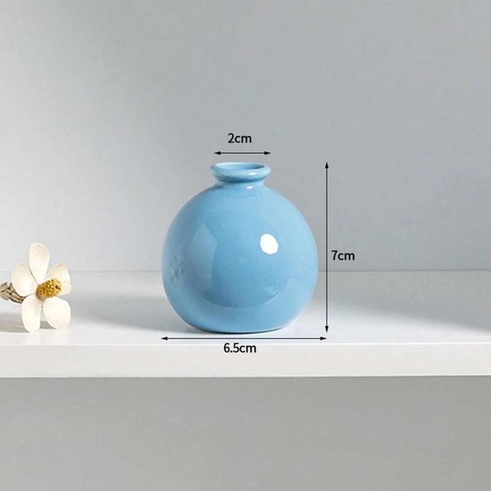 Korean Style Ceramic Bud Vase Mini Single Stem Flower Decor 12