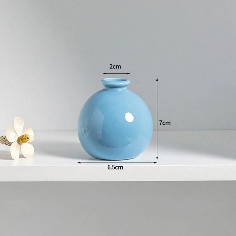 Korean Style Ceramic Bud Vase Mini Single Stem Flower Decor 12