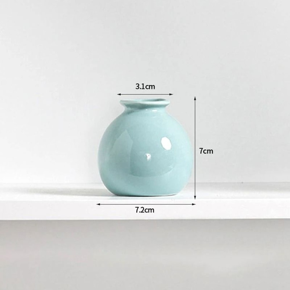 Korean Style Ceramic Bud Vase Mini Single Stem Flower Decor 11