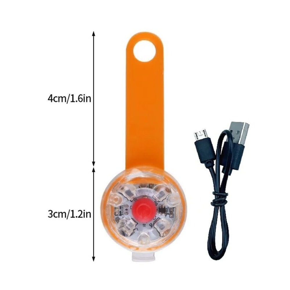 Rechargeable LED Dog Collar Light Night Safety Flash Pendantc 4