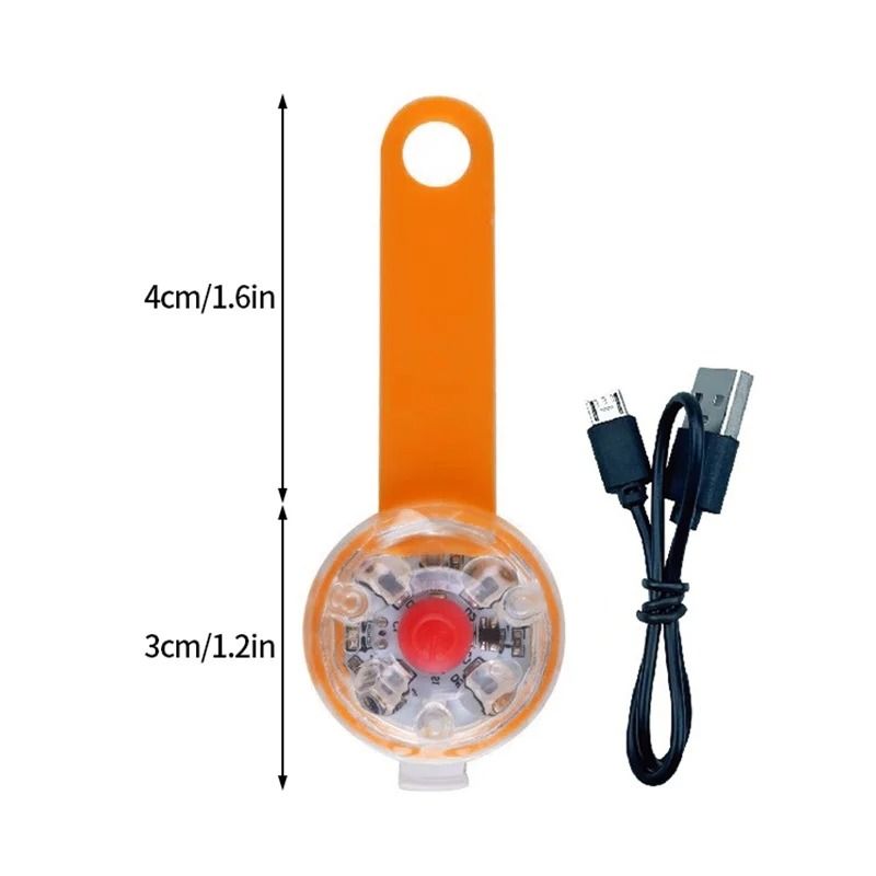 Rechargeable LED Dog Collar Light Night Safety Flash Pendantc 4