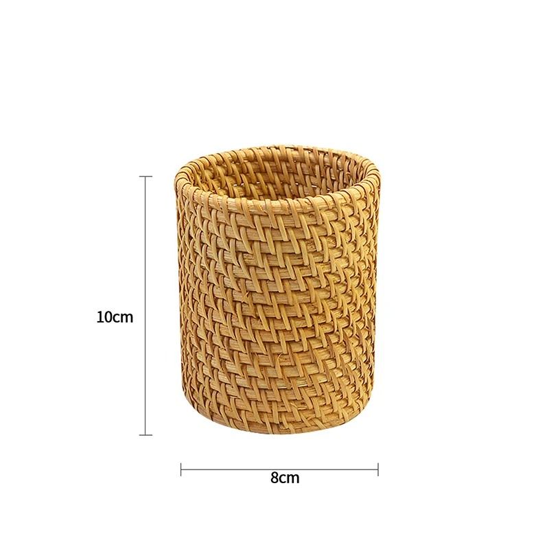Natural Woven Rattan Vase For Dried Flowers Home Decor 1