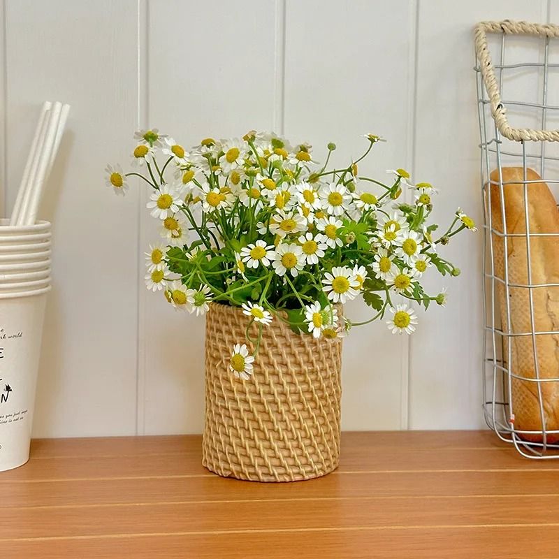 Natural Woven Rattan Vase For Dried Flowers Home Decor 10