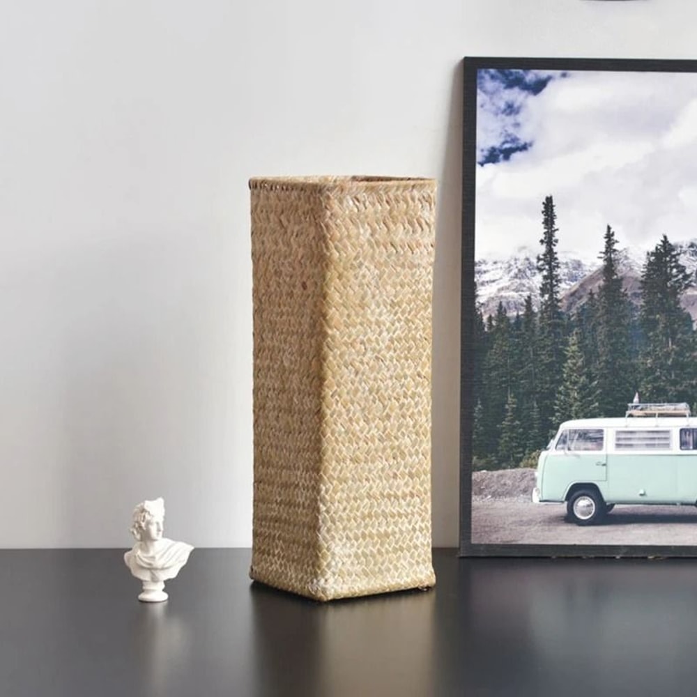 Natural Woven Rattan Vase For Dried Flowers Home Decor 6