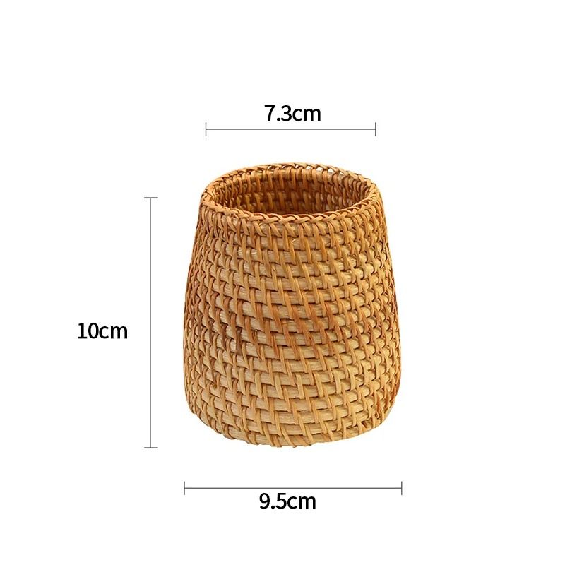 Natural Woven Rattan Vase For Dried Flowers Home Decor 2