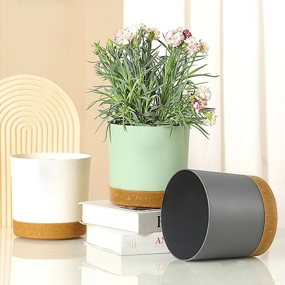 Self Watering Plant Pots Automatic Bottom Watering Planters With Saucer 13