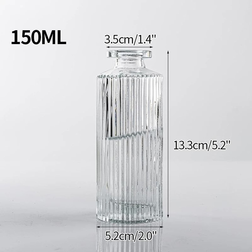 Mini Transparent Glass Flower Vase Nordic Hydroponic Plant Decor 10