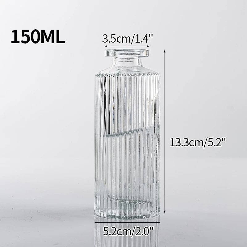 Mini Transparent Glass Flower Vase Nordic Hydroponic Plant Decor 10