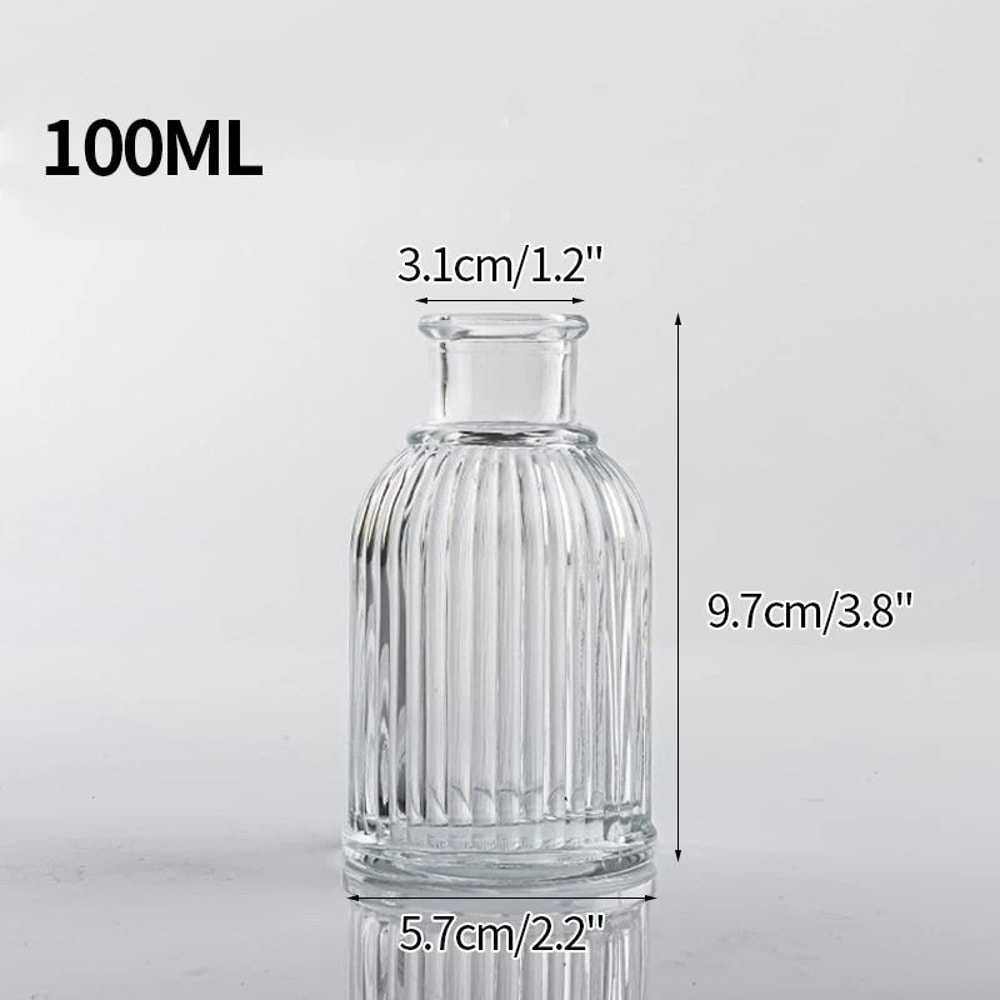 Mini Transparent Glass Flower Vase Nordic Hydroponic Plant Decor 8