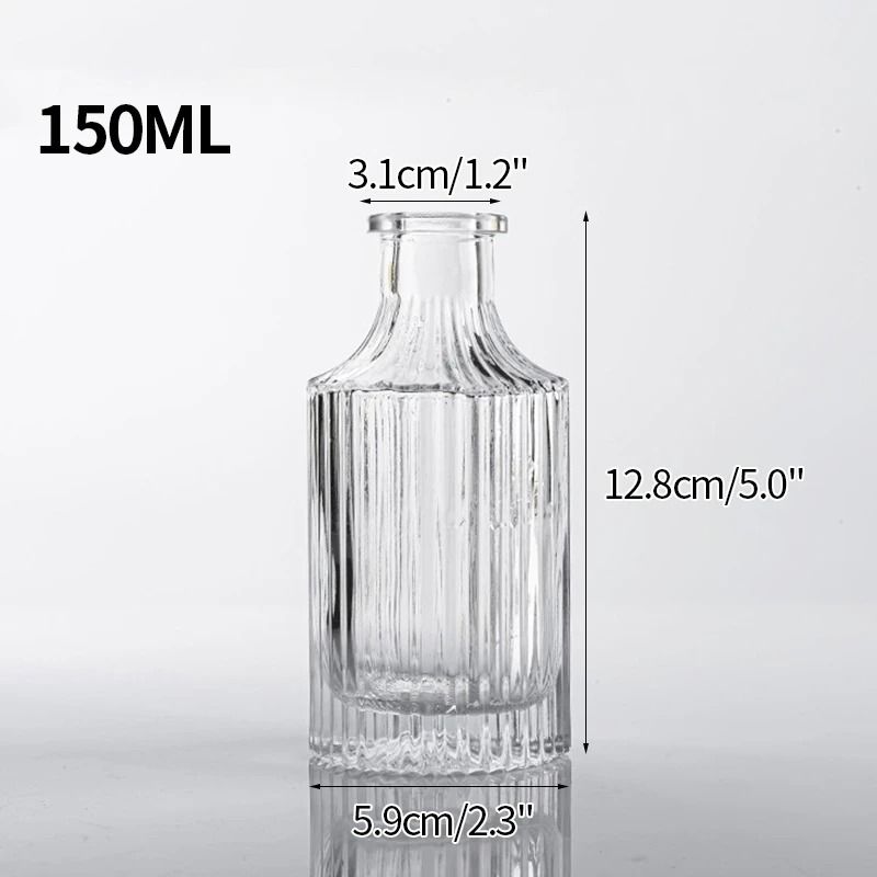 Mini Transparent Glass Flower Vase Nordic Hydroponic Plant Decor 5