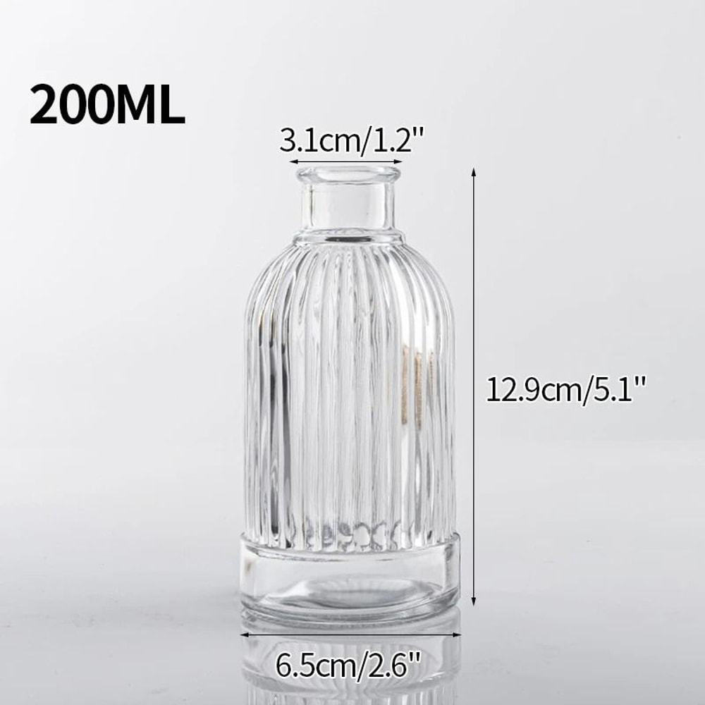 Mini Transparent Glass Flower Vase Nordic Hydroponic Plant Decor 6