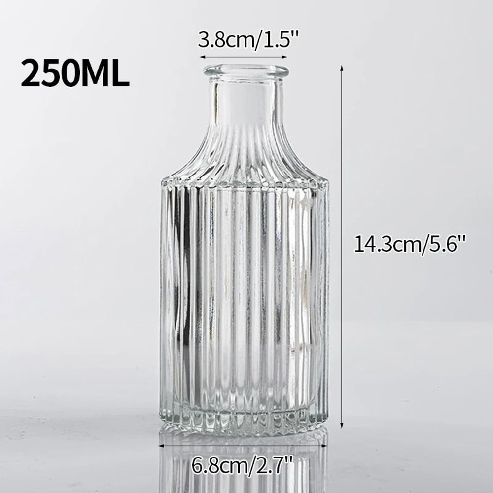 Mini Transparent Glass Flower Vase Nordic Hydroponic Plant Decor 7