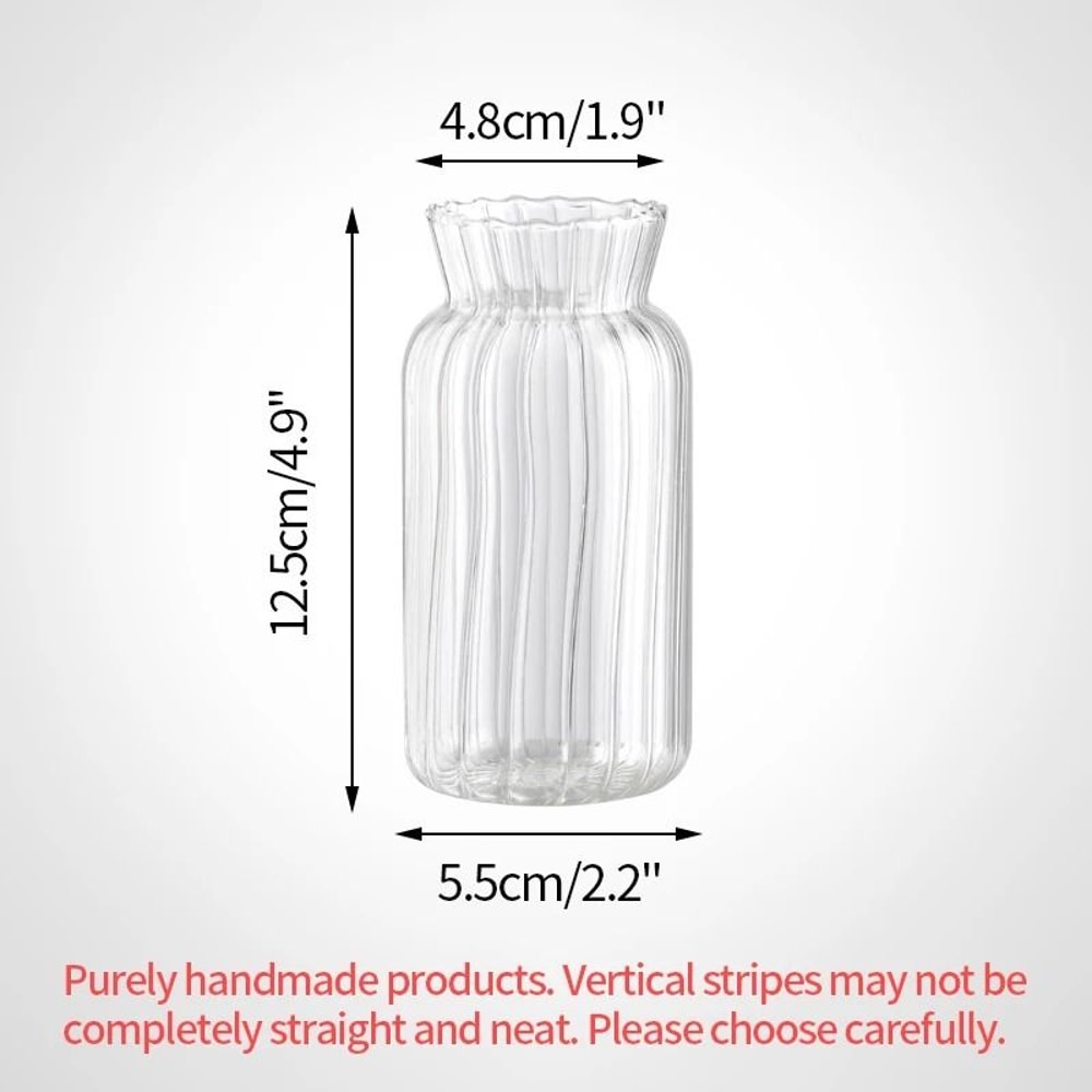 Mini Transparent Glass Flower Vase Nordic Hydroponic Plant Decor 1