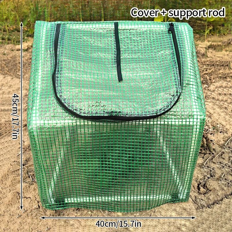Pop Up Mini Greenhouse Winter Plant Cover With Zipper Freeze Protection Tent 5