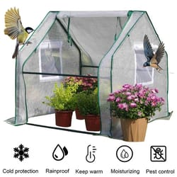 pop up mini greenhouse winter plant cover with zipper freeze protection tent
