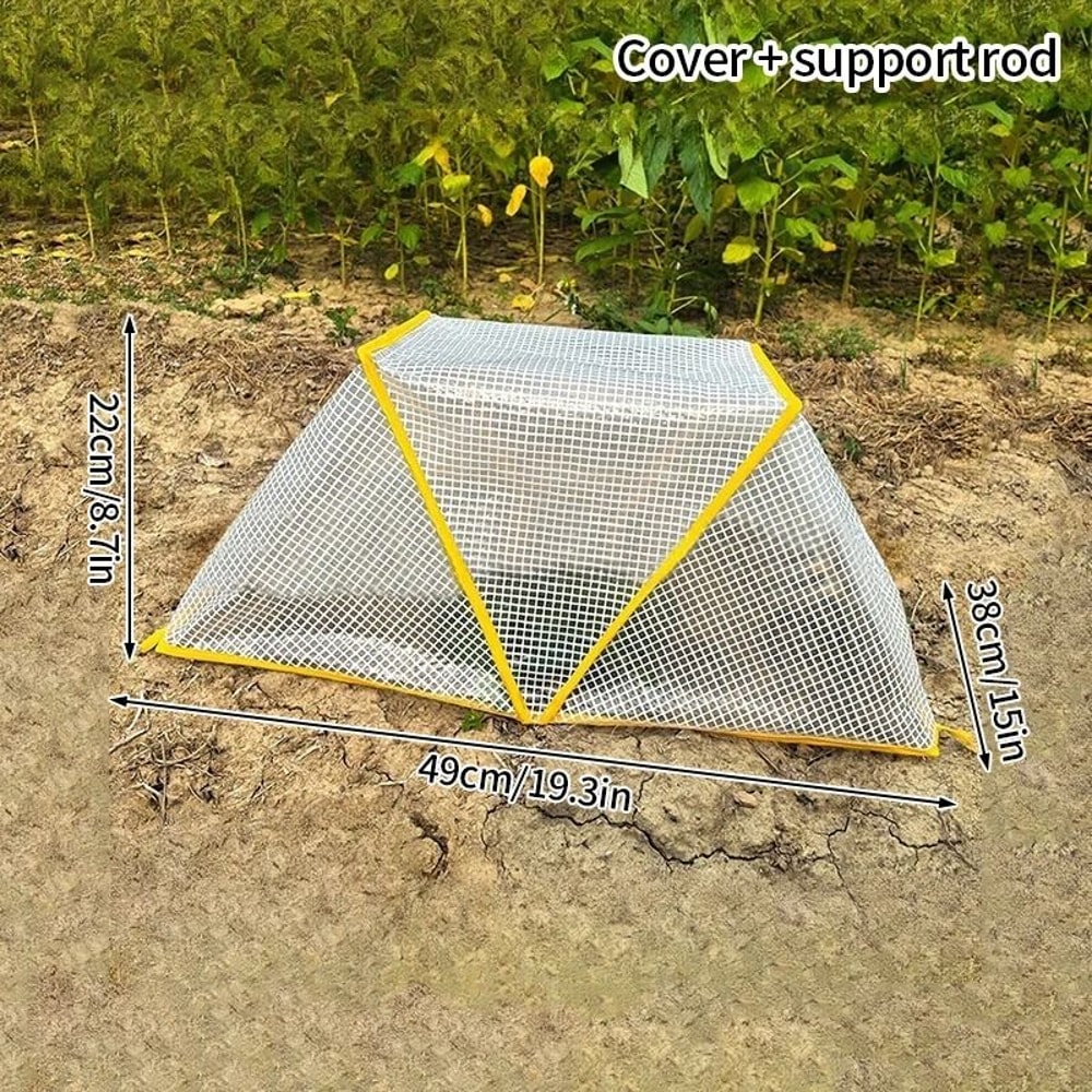 Pop Up Mini Greenhouse Winter Plant Cover With Zipper Freeze Protection Tent 4