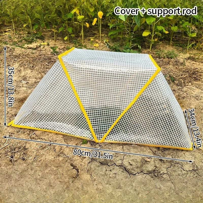 Pop Up Mini Greenhouse Winter Plant Cover With Zipper Freeze Protection Tent 1